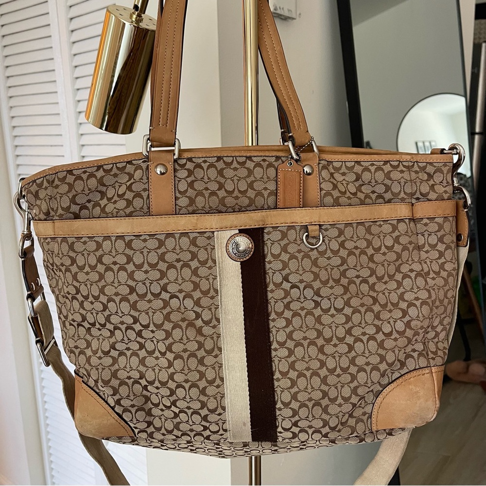 Coach Signature Voyager Tote